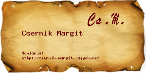 Csernik Margit névjegykártya