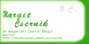 margit csernik business card